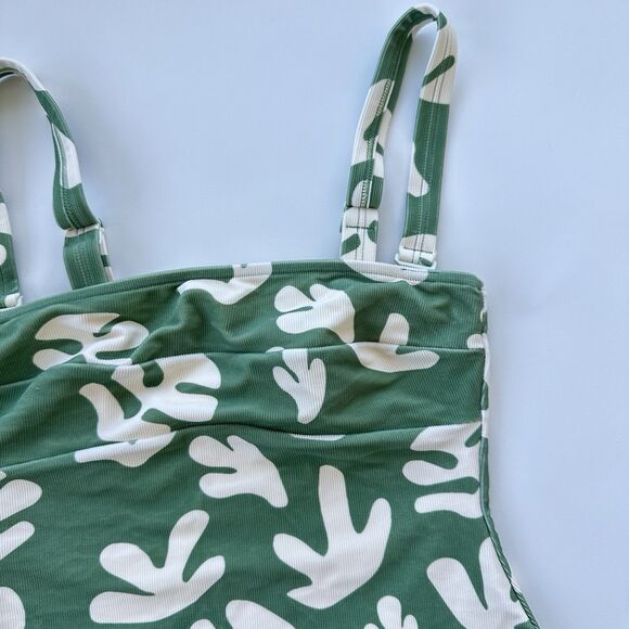 ZULU & ZEPHYR Flora One-Piece Swimsuit Green Hand Drawn US 6 Msrp $170 NWOT - Picture 3 of 10